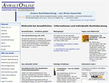 Tablet Screenshot of anwaltonline.com